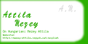 attila mezey business card